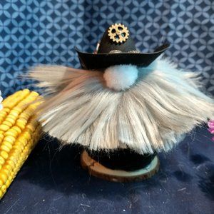 Gnome Handmade Cowboy with a bottle of Jack Daniels on his hat